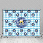 Aperturee - Blue White Rhombus The Best Beer Oktoberfest Backdrop
